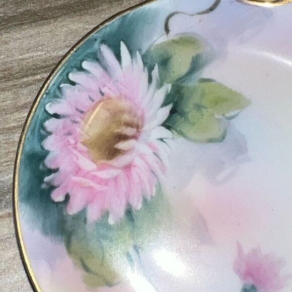 Antique Noritake Hand Painted Floral Bowl With Gold Trim Japan Made CottageCore - Picture 2 of 9
